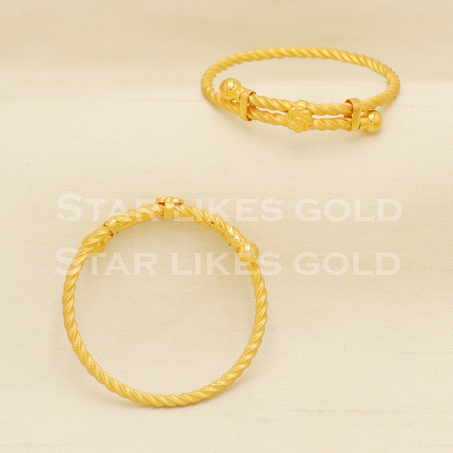 22 karat 22k gold Child Baby Bangle Bracelet Charms Jewelry for Birthday Gift, PR1557