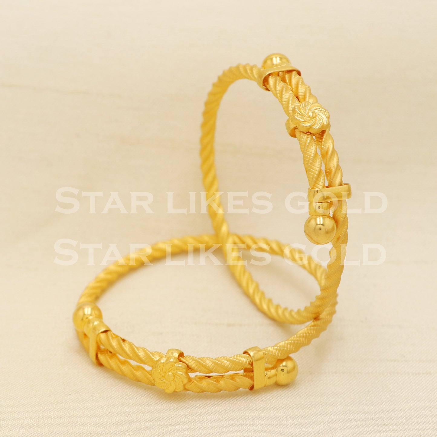 22 karat 22k gold Child Baby Bangle Bracelet Charms Jewelry for Birthday Gift, PR1557