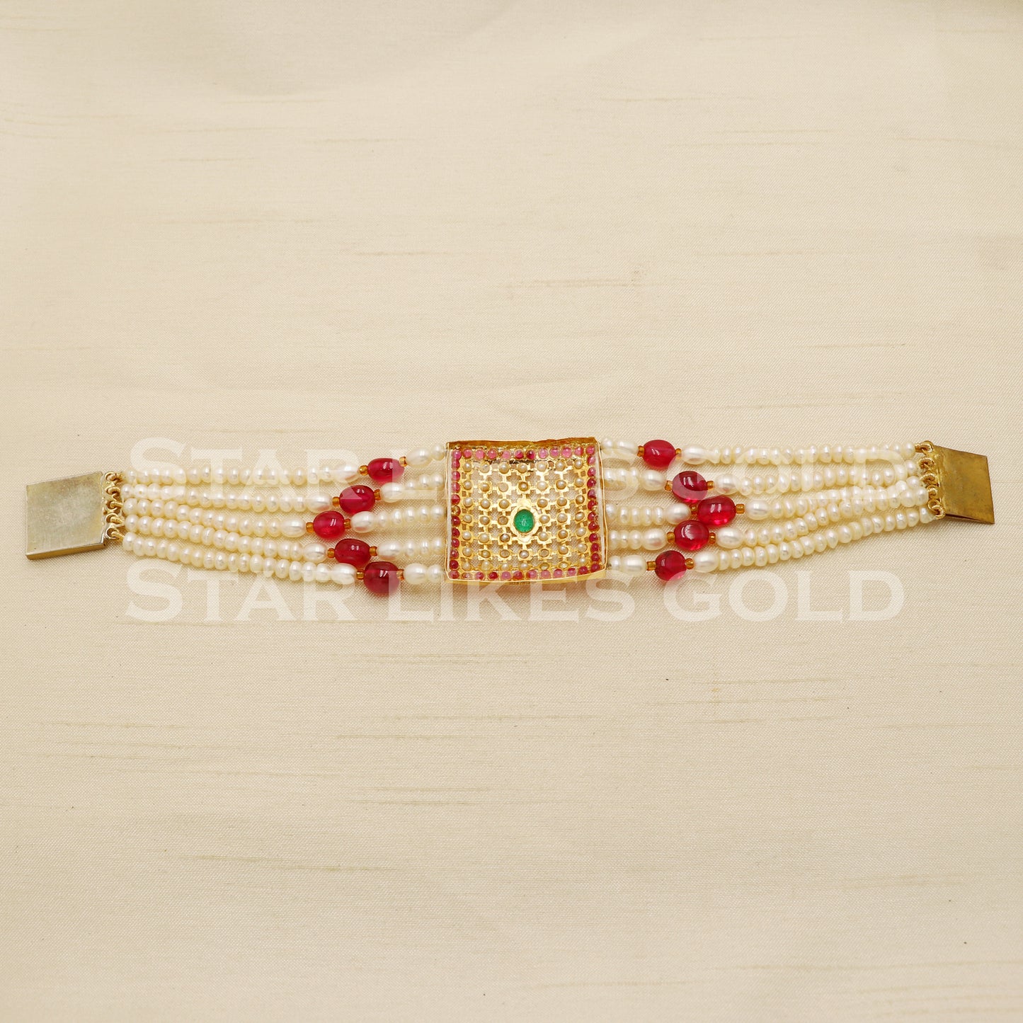 Multi Color Stones 22 karat 22k gold Bracelet Indian Traditional Jewelry for Wedding Gift, PR1564