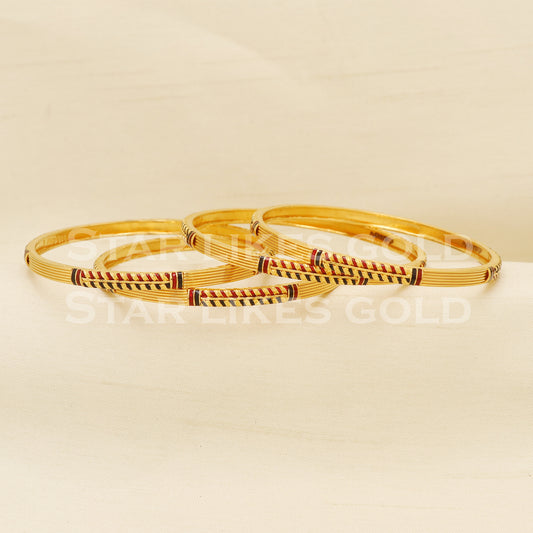 22 karat 22k gold Bangle Bracelet 4 pieces Jewelry, PR1568