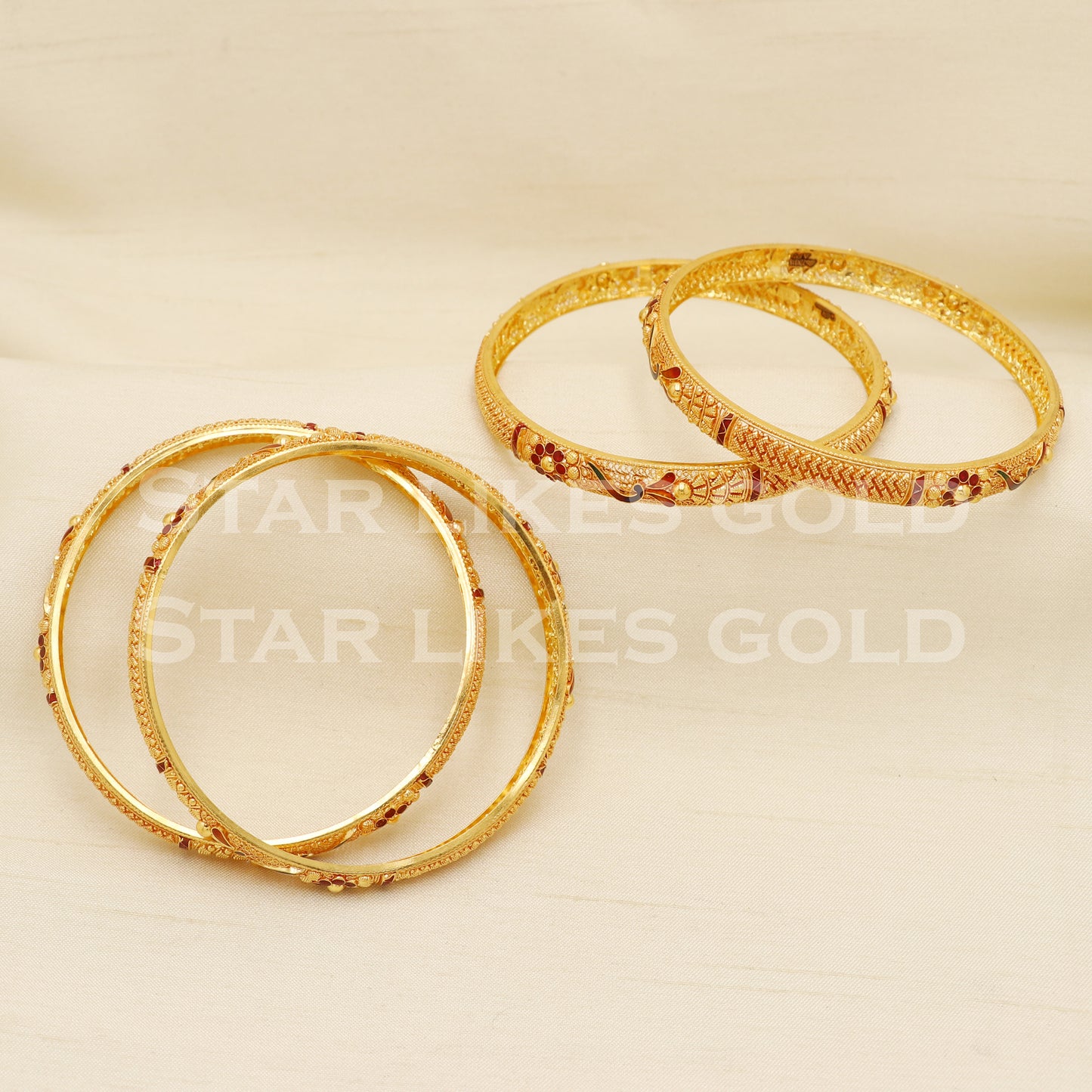 22 karat 22k gold Bangle Bracelet Jewelry, PR1584