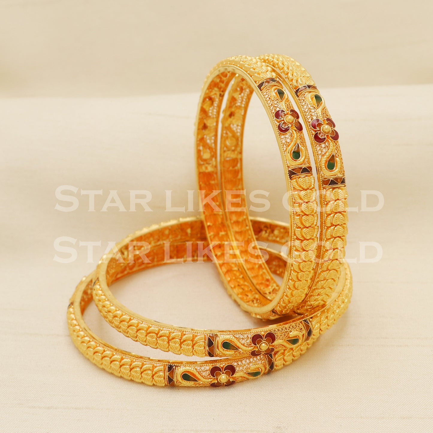 22 karat 22k gold Bangle Bracelet Jewelry, PR1585