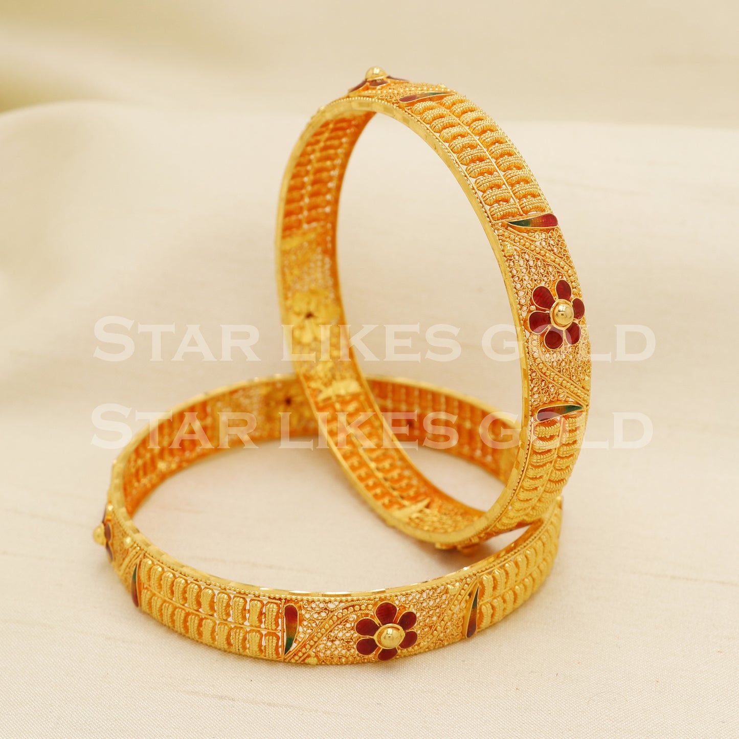 22 karat 22k gold Bangle Bracelet Jewelry, PR1593