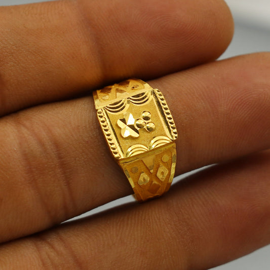 22k 22KT GOLD Men RING Handmade Jewelry, Perfect Gift for Lover  PO-1138