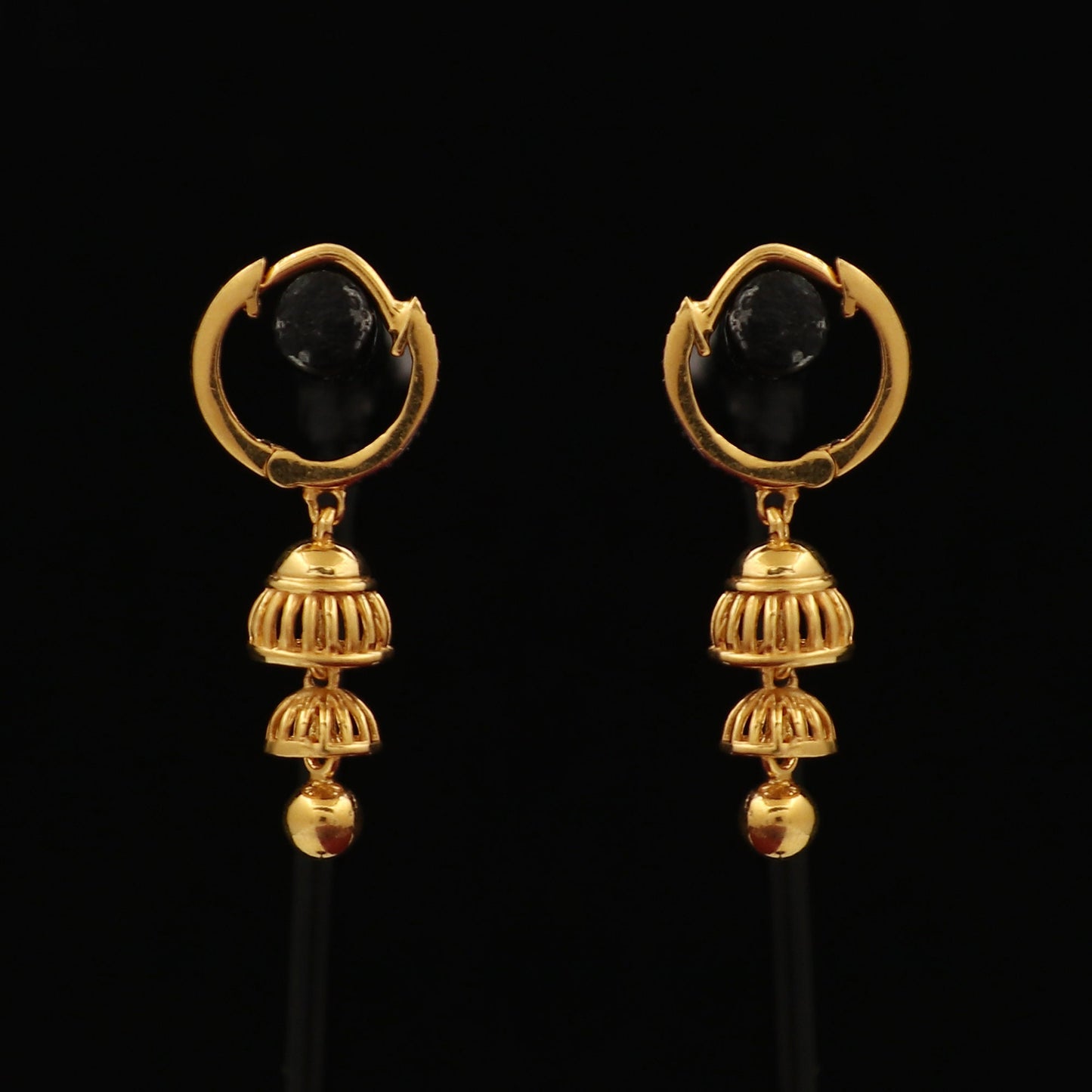 Jhumki hoop style 22k 22kt gold hoop dangle Earrings Handmade Jewelry, Perfect Gift for Lover  PO-1417