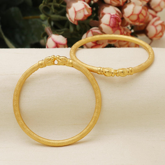 22 karat 22k gold bangle kada bracelet pair set jewelry for kids child baby son and daughter,