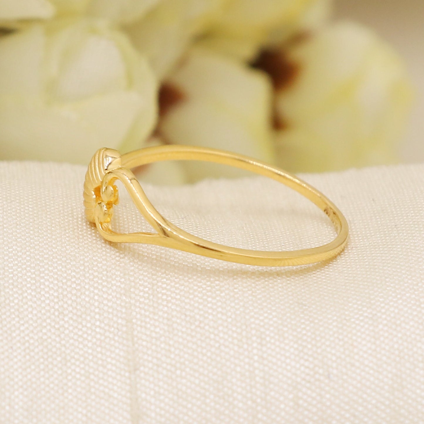 Stunning 22K Solid Yellow Gold Ring Genuine Hallmarked 916 Handcrafted Size 5.75 AND ALL