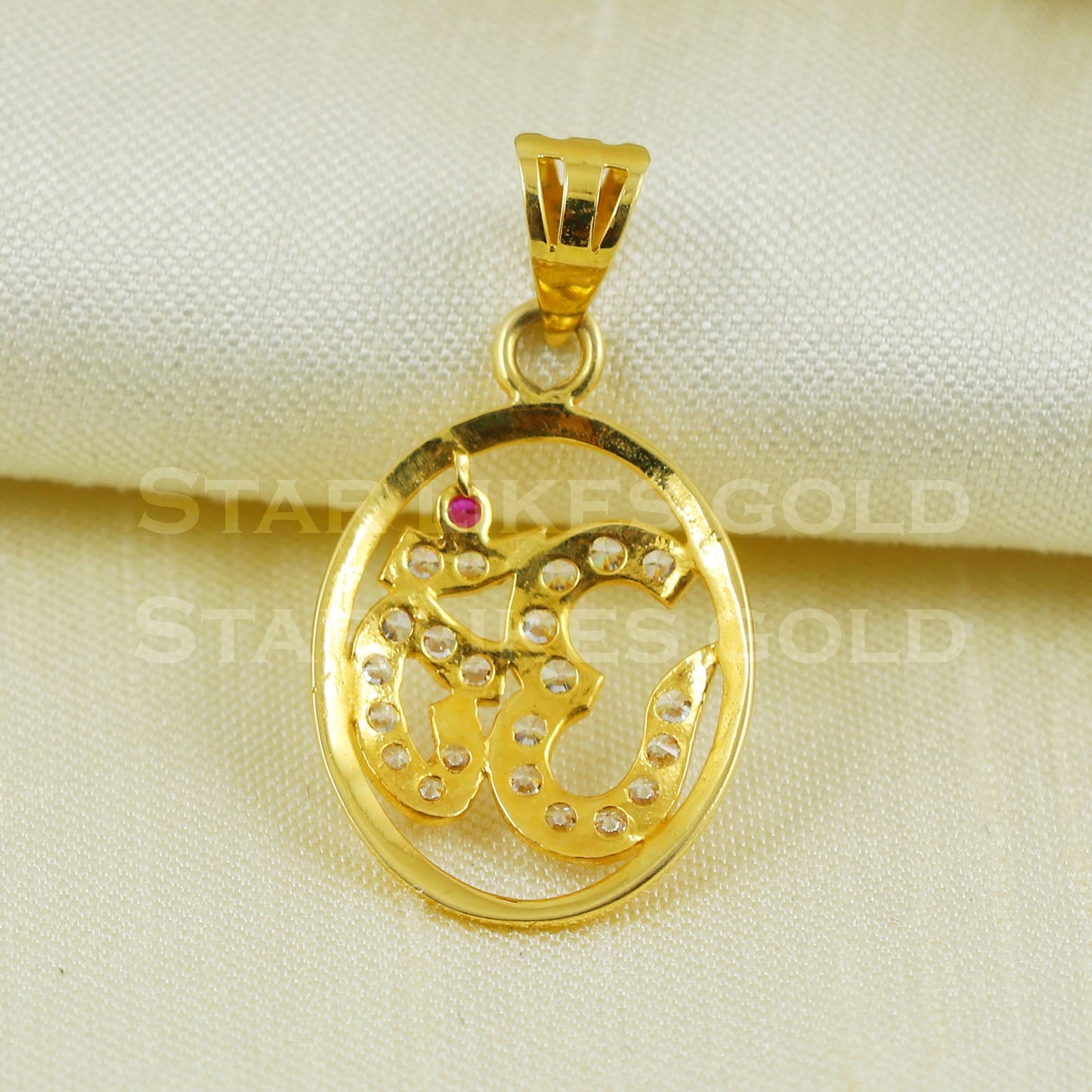 om aum 18k Gold Pendant Indian Handmade Jewelry