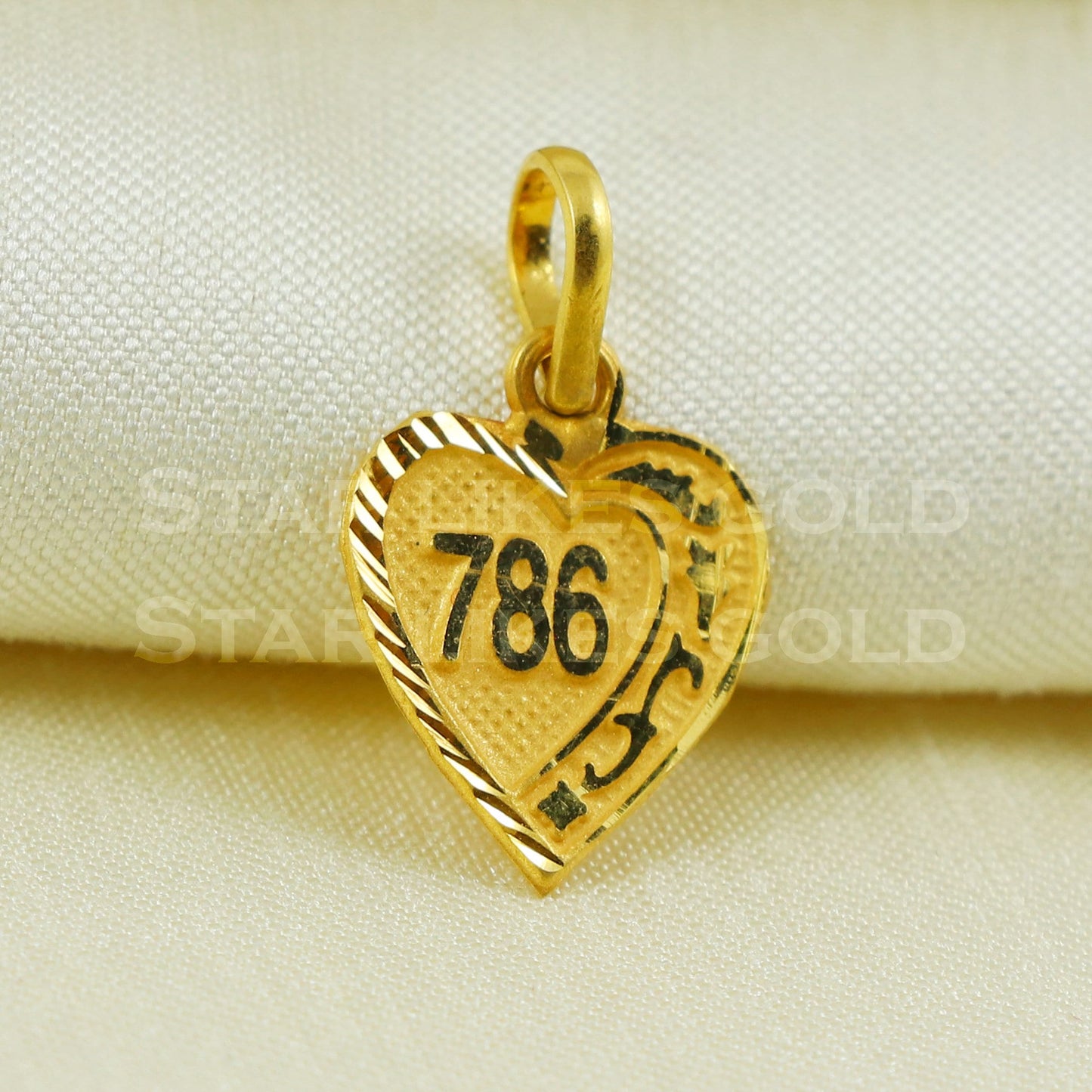 786 muslim 18k Gold Pendant Indian Handmade Jewelry