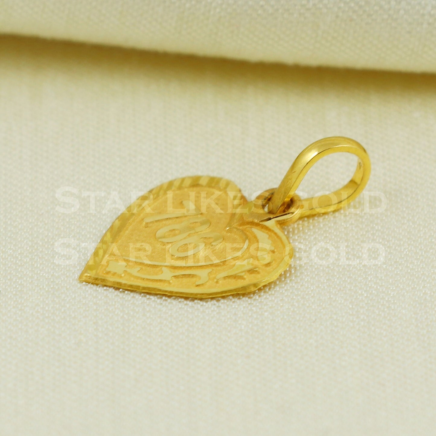 786 muslim 18k Gold Pendant Indian Handmade Jewelry