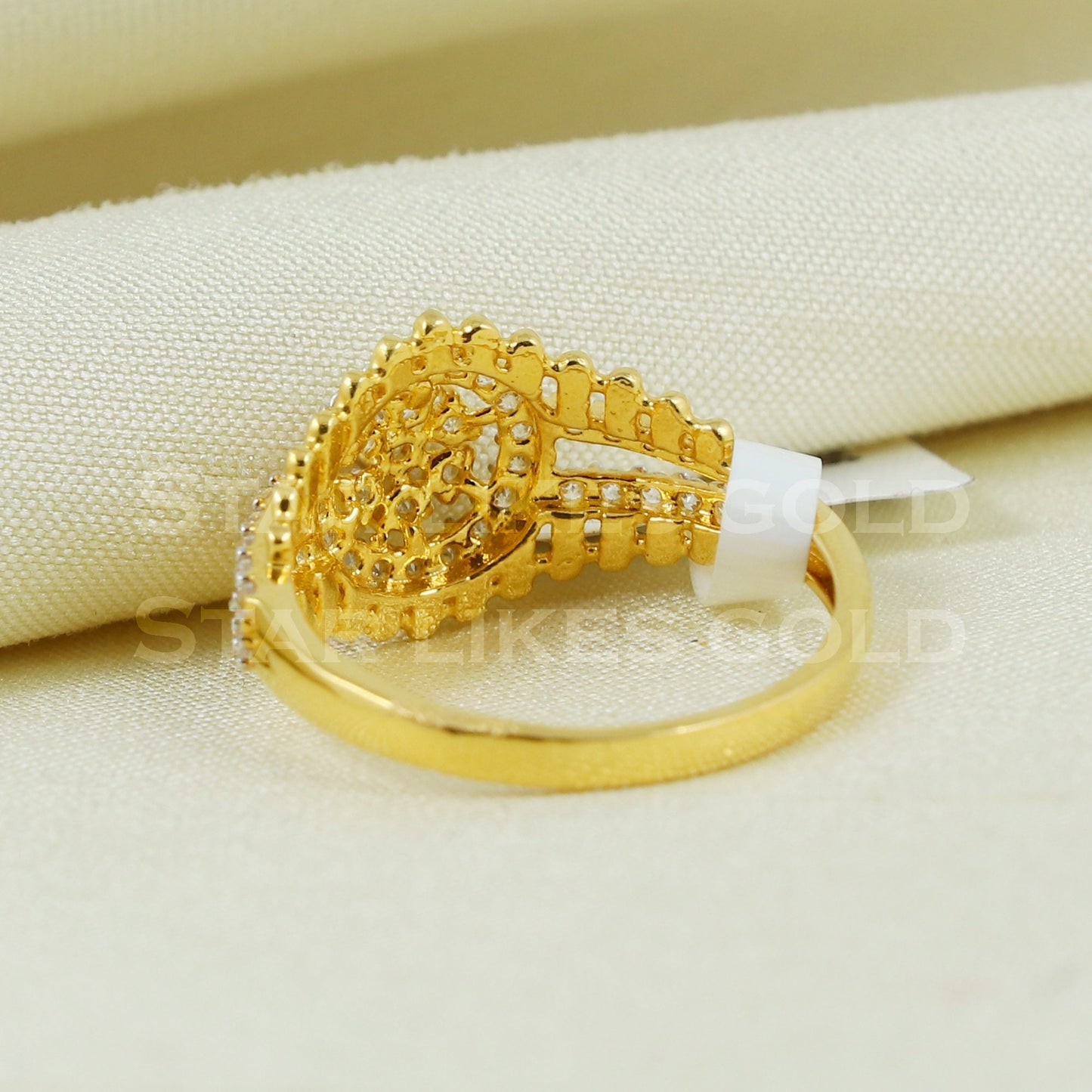 zircons 22k 22KT GOLD RING Handmade fine Jewelry, Perfect Gift for Lover