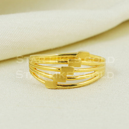 Pure 18k 18KT GOLD RING Handmade fine Jewelry, Perfect Gift for Lover
