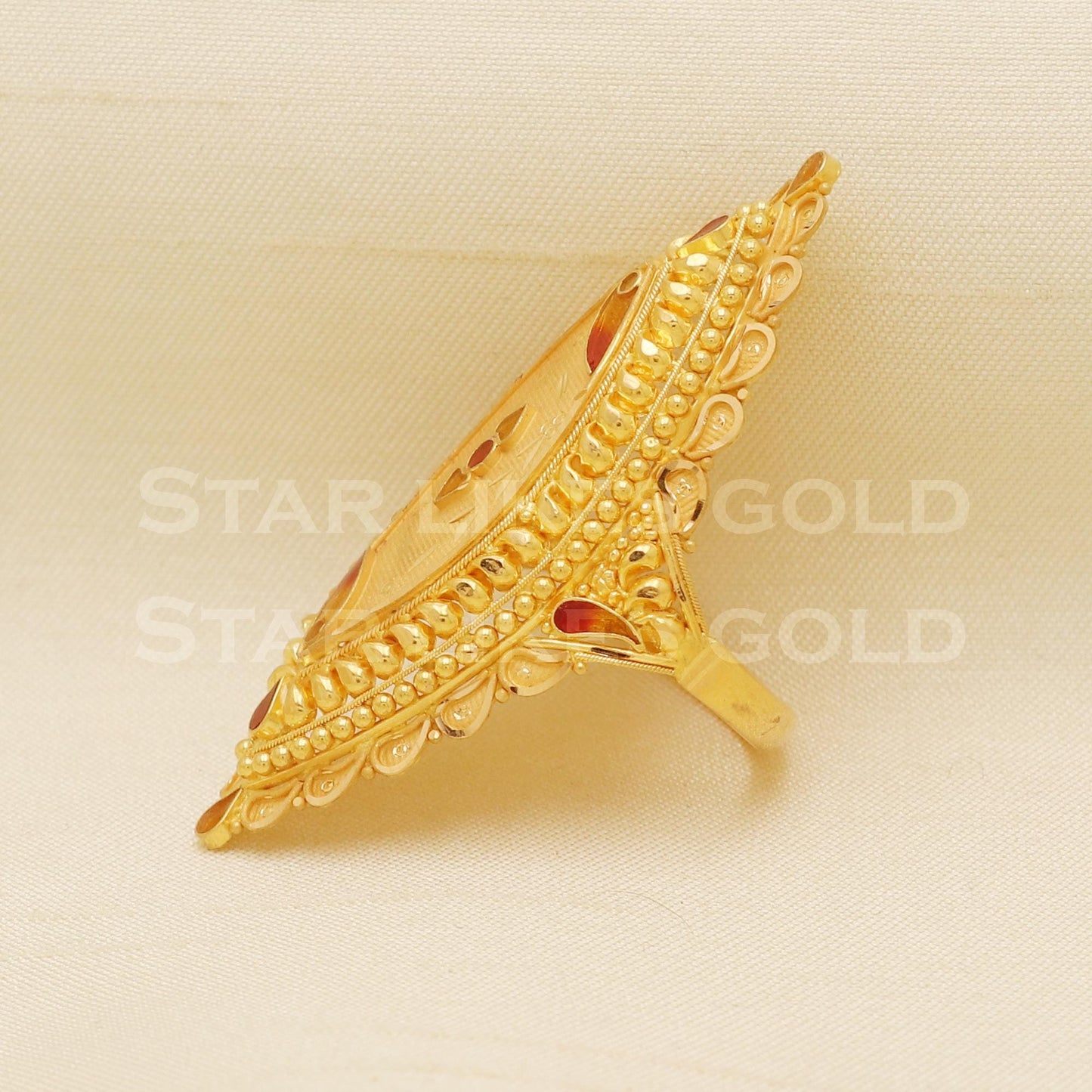 Hallmark 22k Gold Unique Artisan Crafted Big Size Ring for a Majestic Look, B1313