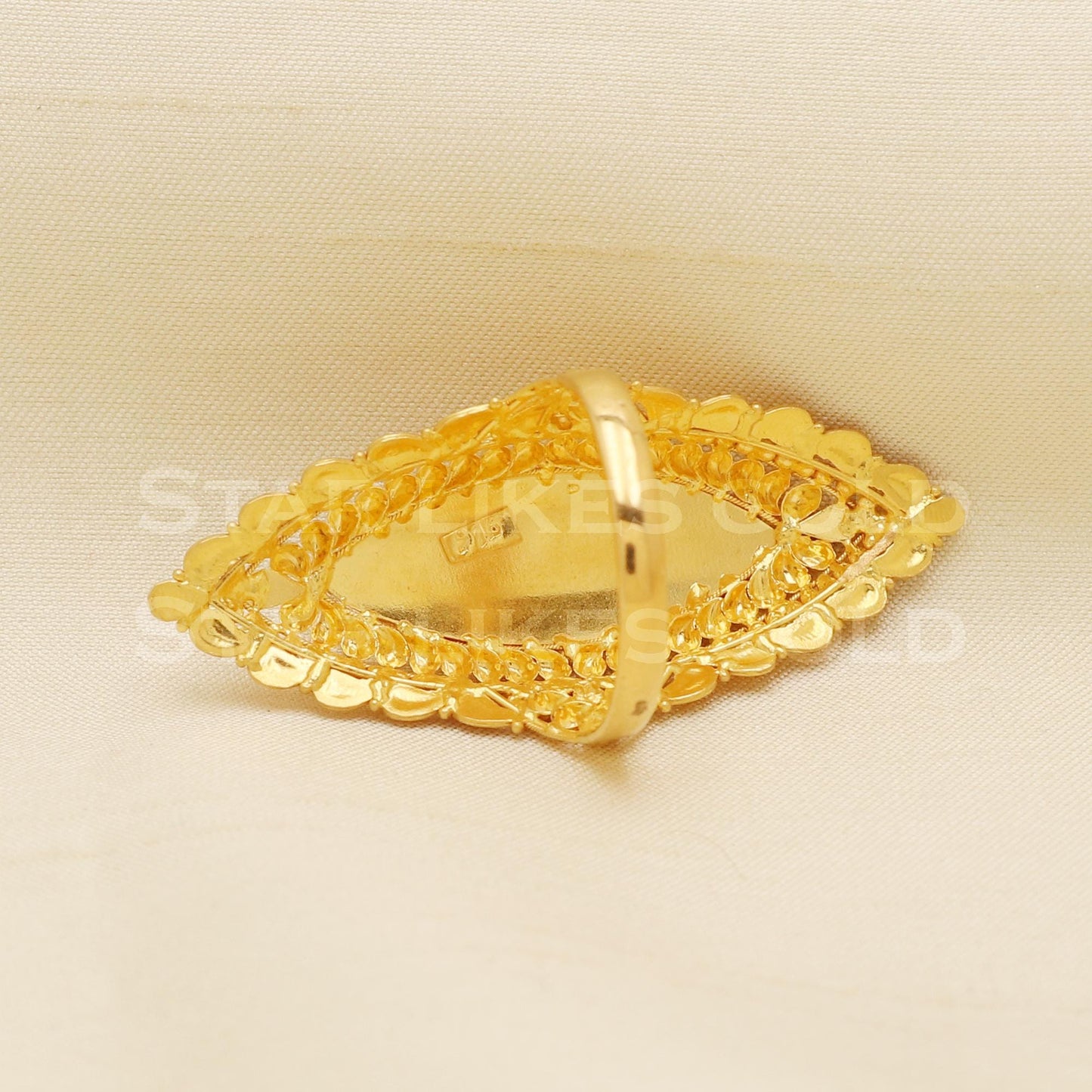 Hallmark 22k Gold Unique Artisan Crafted Big Size Ring for a Majestic Look, B1313
