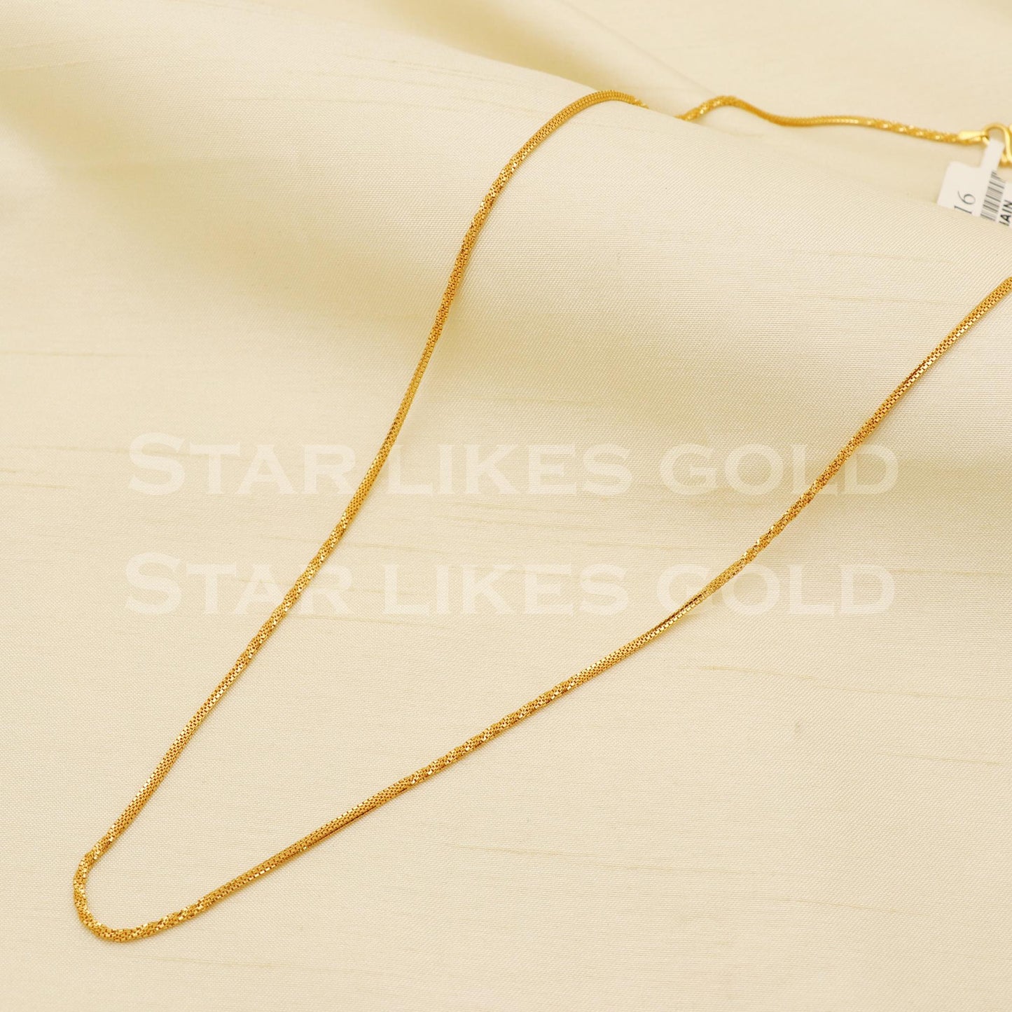 TWISTED BOX 22k 22KT GOLD chain necklace Handmade fine Jewelry for gift