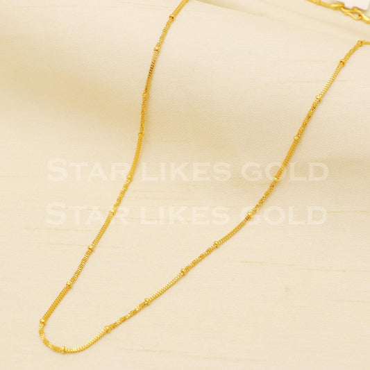 22k 22KT GOLD chain necklace Handmade fine Jewelry, B1435
