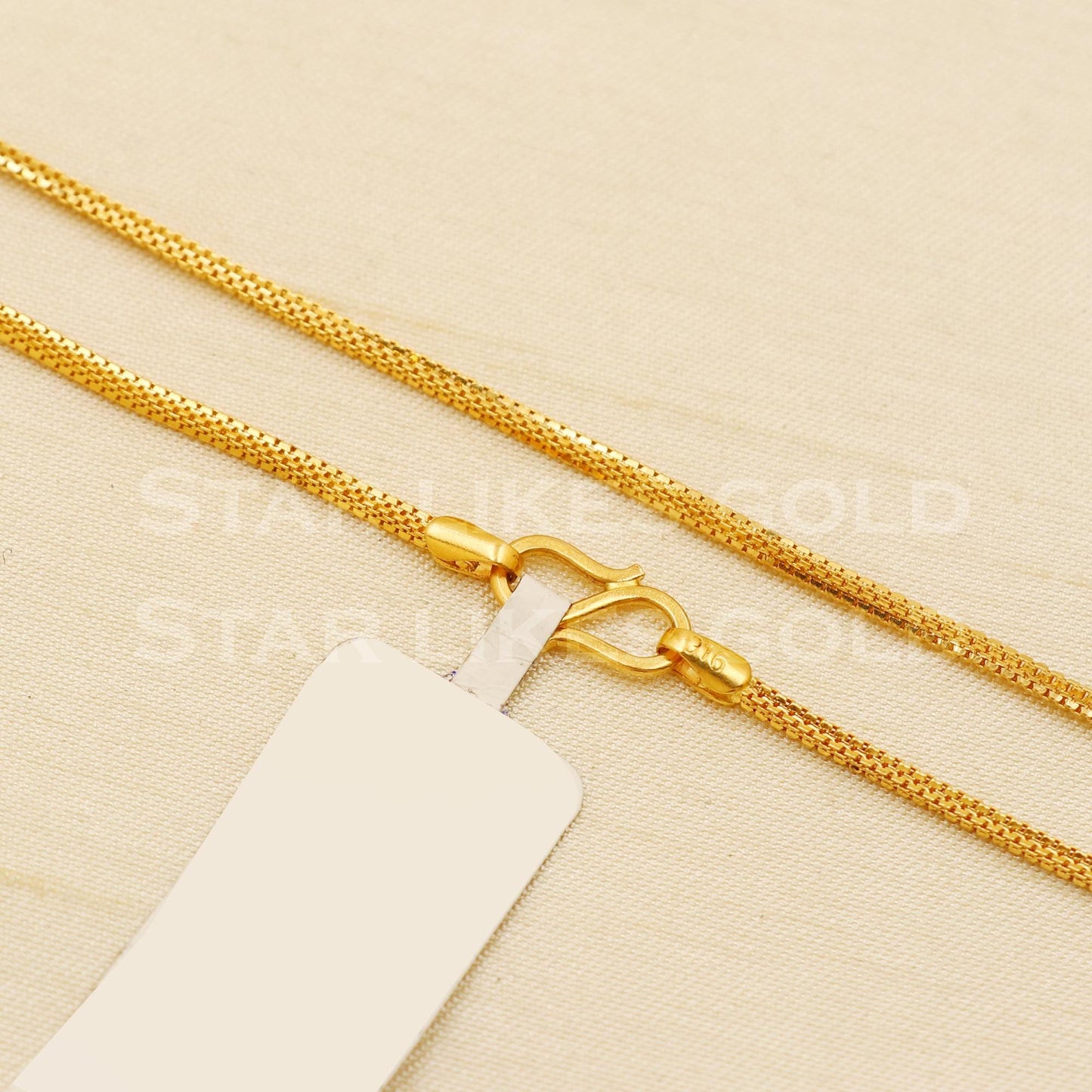 18k Hallmark Gold Delicate Daily Wear Chain for Her, B1448
