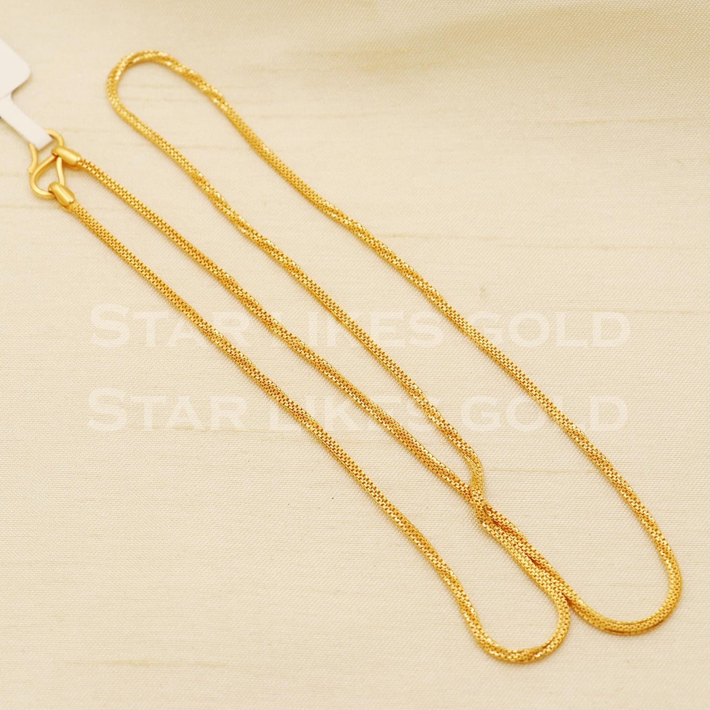18k Hallmark Gold Luxury Italian Design Sleek Chain, B1464