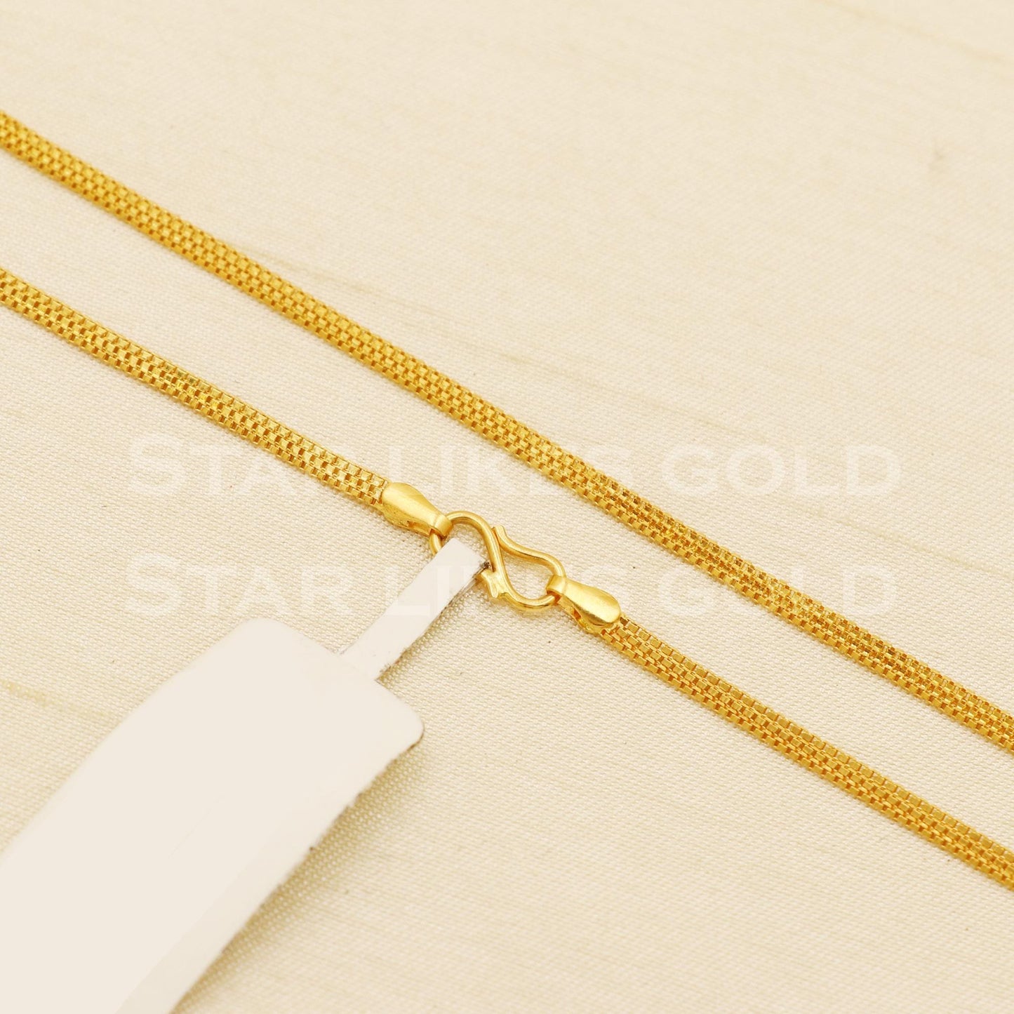 18k Hallmark Gold Delicate Daily Wear Chain for Her, B1470