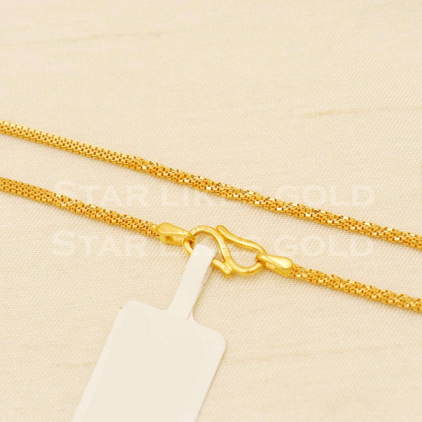 twisted box 22k 22KT GOLD chain necklace Handmade fine Jewelry, B1421