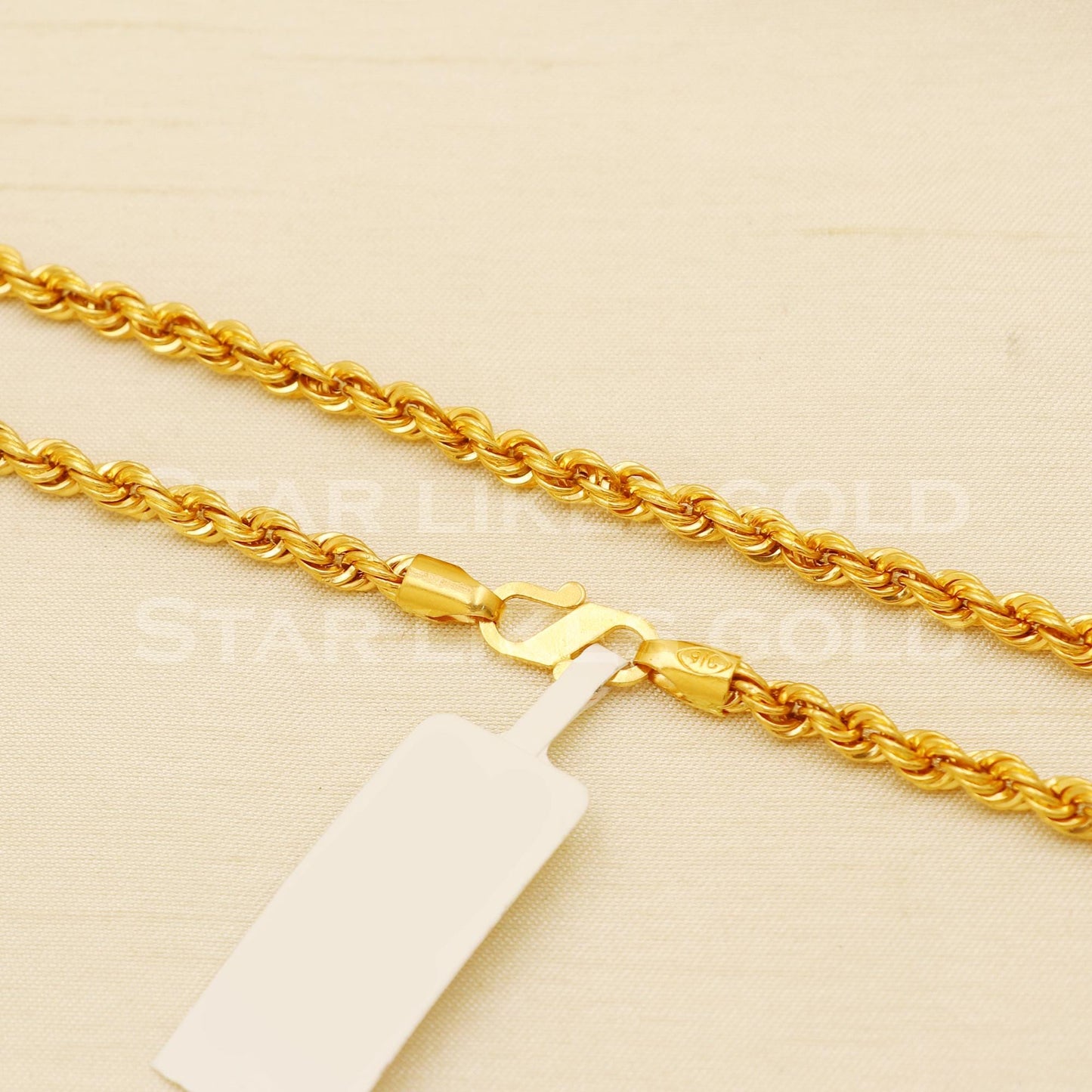 22k Hallmark Gold Twisted Rope Chain for Daily Wear, B1432
