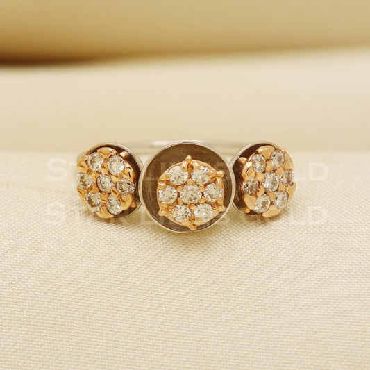 Handmade Natural Diamond Ring from India,14K gold Wt 4.08g, Diamond 0.63cts, Ring Size US All, 7/8mm, PR1002