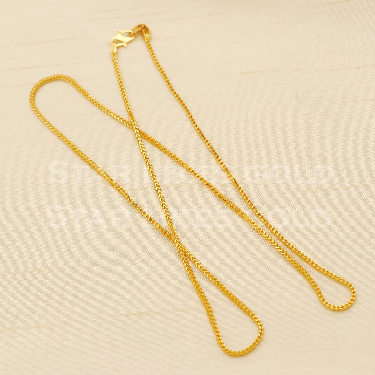 22k 22KT GOLD chain necklace Handmade fine Jewelry, B1434