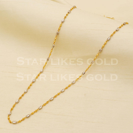 18k Hallmark Gold Classic Box Link Chain for Pendants, B1439