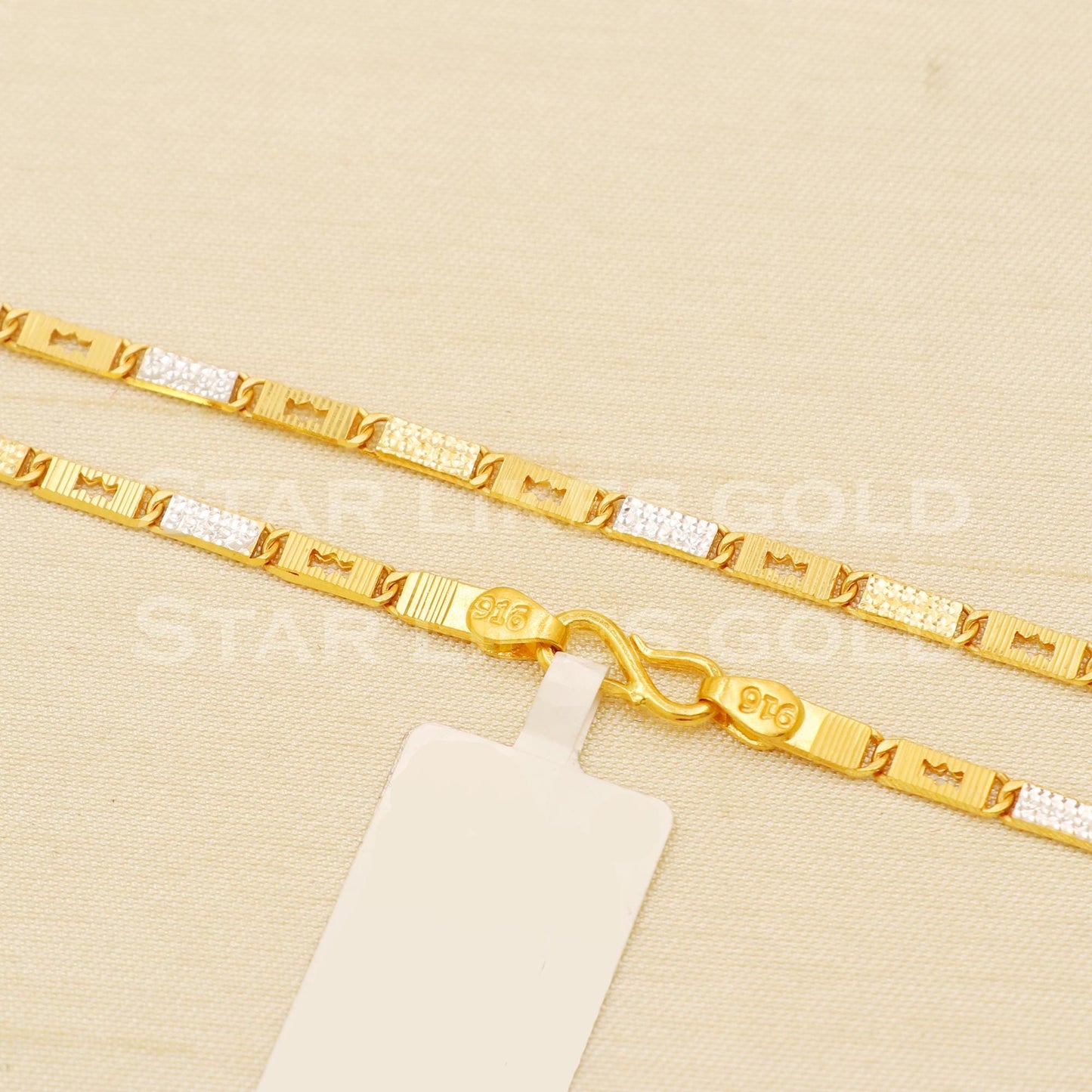 Dainty 18k Hallmark Gold Chain for Modern Mans, B1440