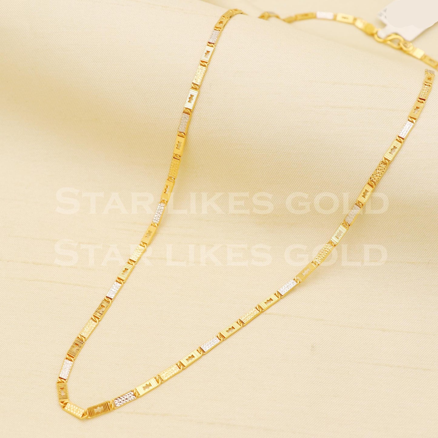 Dainty 18k Hallmark Gold Chain for Modern Mans, B1440