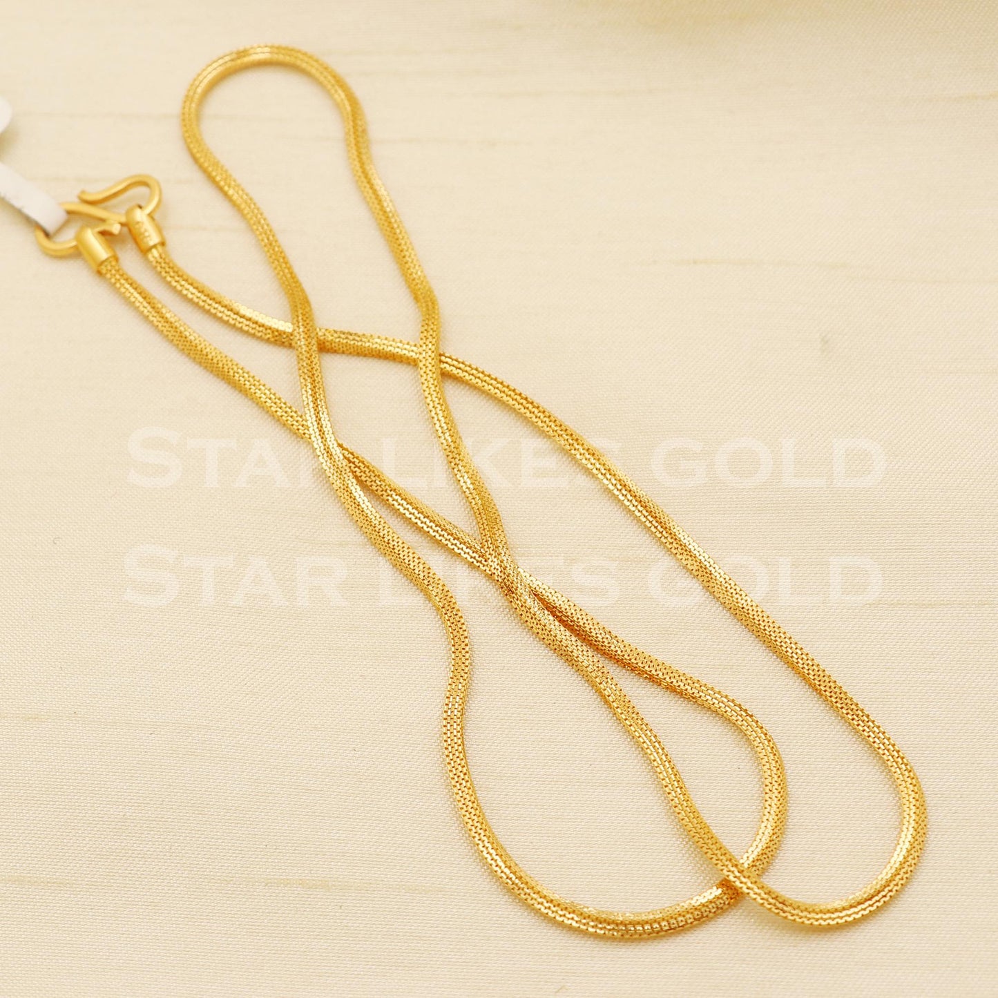 18k Hallmark Gold High-Quality Daily Use Sleek Link Chain, B1446