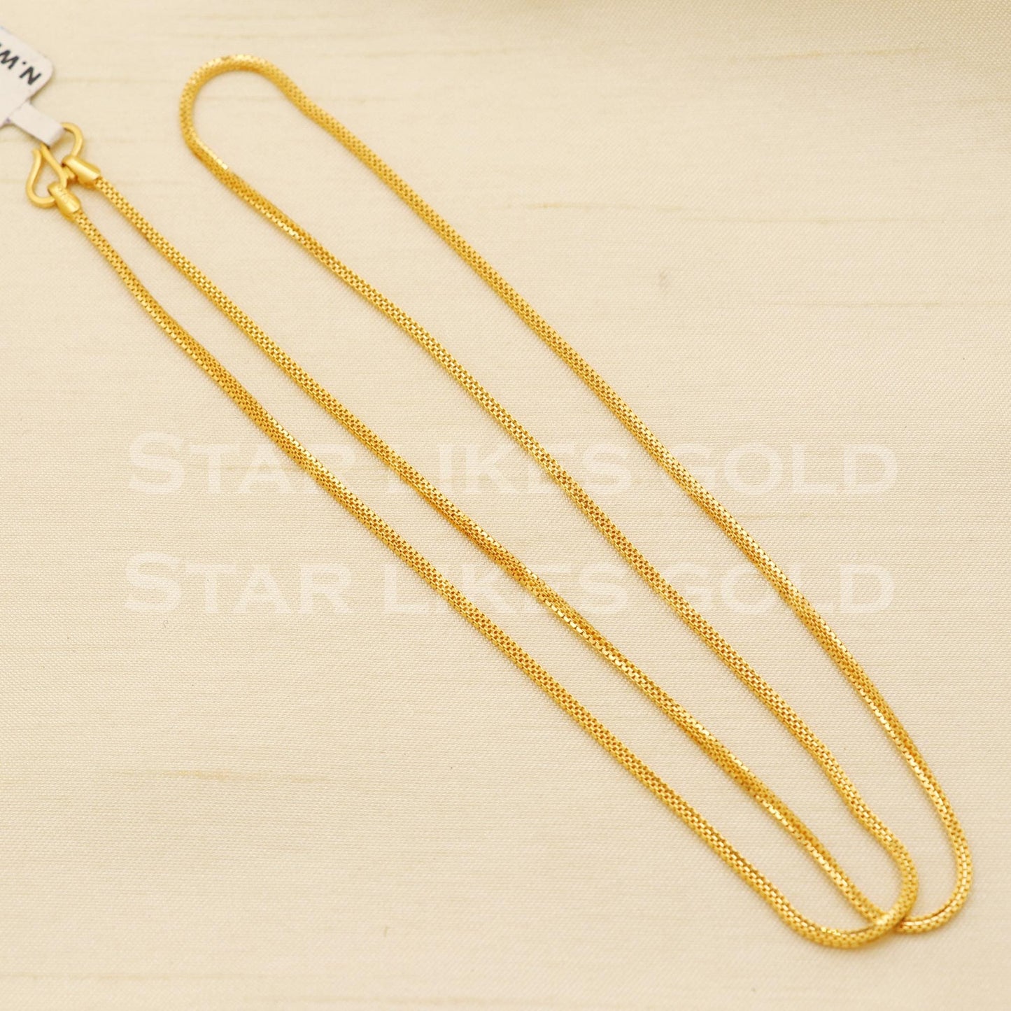 18k Hallmark Gold Delicate Daily Wear Chain for Her, B1448