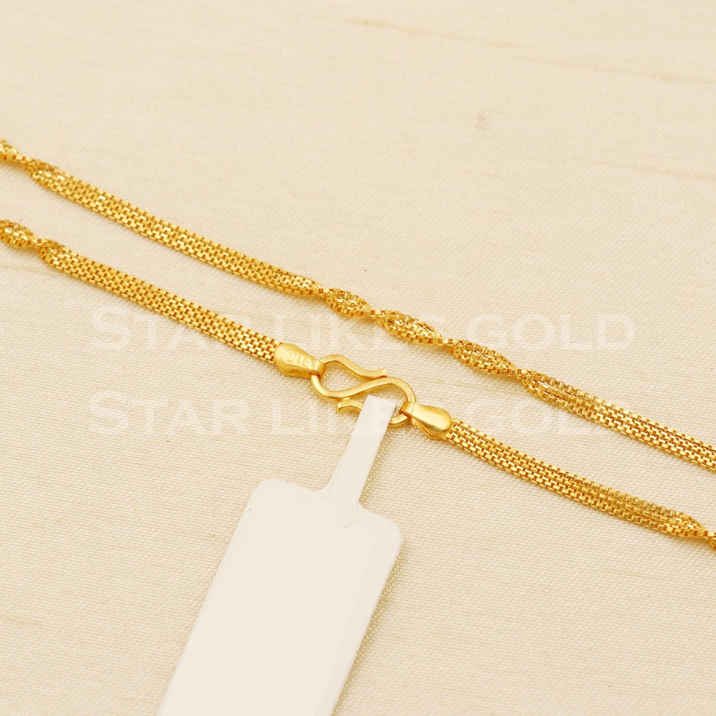 18k GOLD chain necklace Handmade fine Jewelry, B1462
