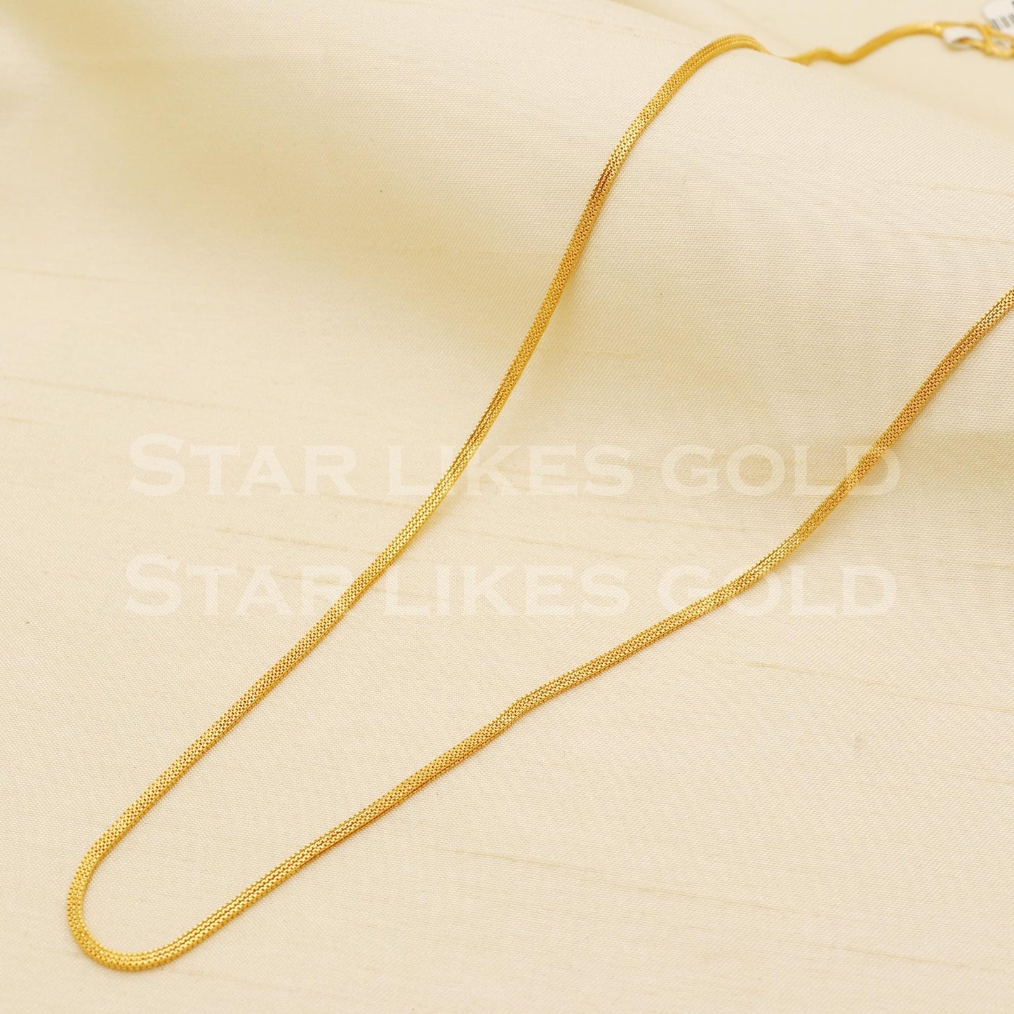 18k GOLD chain necklace Handmade fine Jewelry, B1467