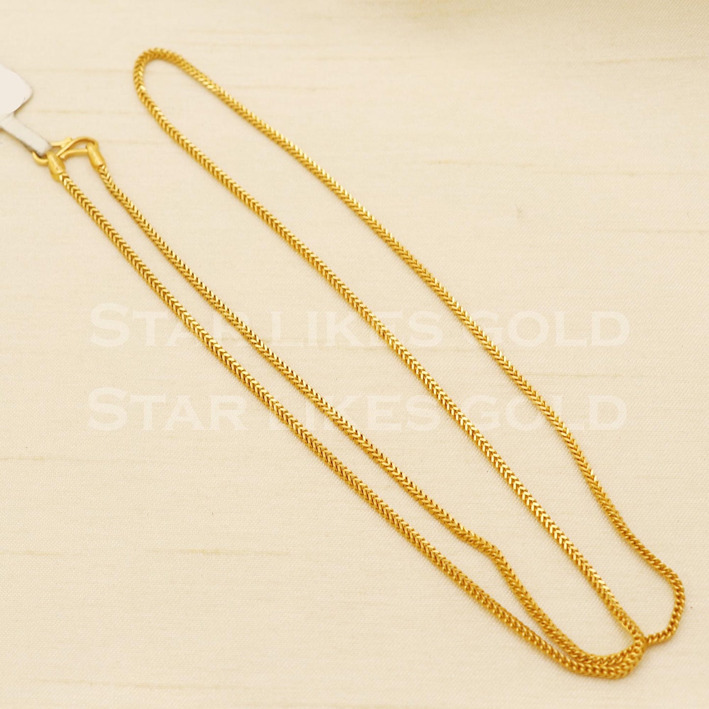 18k Hallmark Gold Minimalist Solid Link Neckpiece, B1469