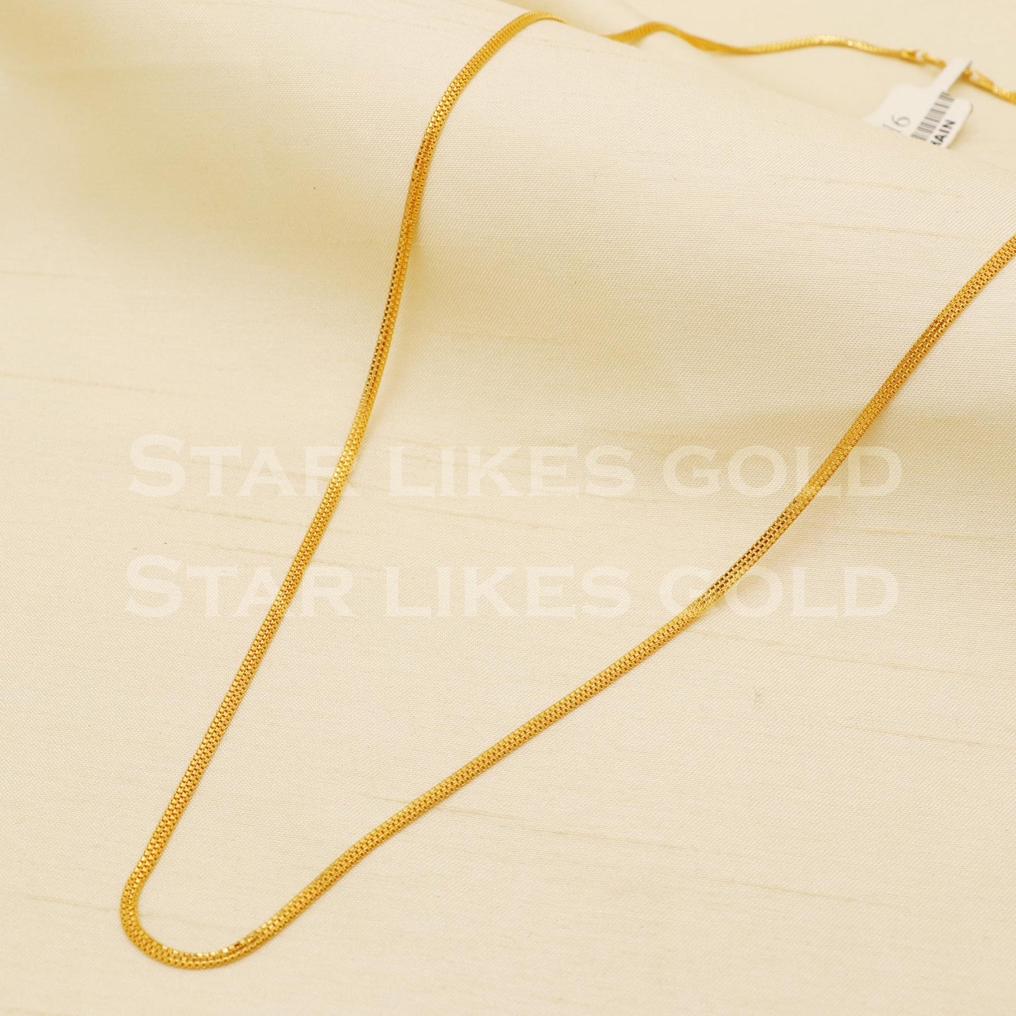 18k Hallmark Gold Delicate Daily Wear Chain for Her, B1470