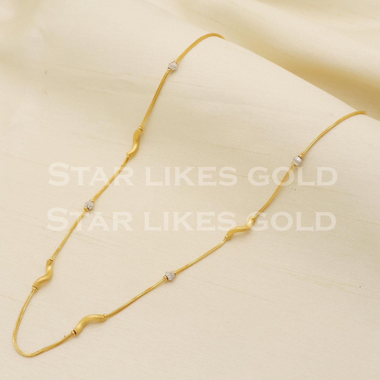 22k 22KT GOLD chain necklace Handmade fine Jewelry, PR1320