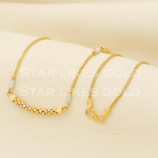 22k 22KT GOLD chain necklace luxury fine 19 inches Jewelry, PR1321
