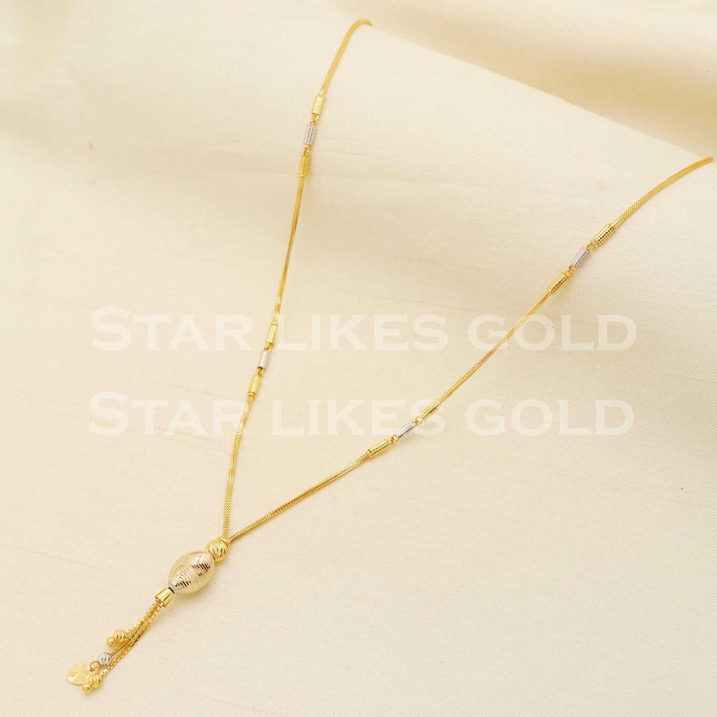 22k 22KT GOLD chain necklace Handmade fine Jewelry, PR1323
