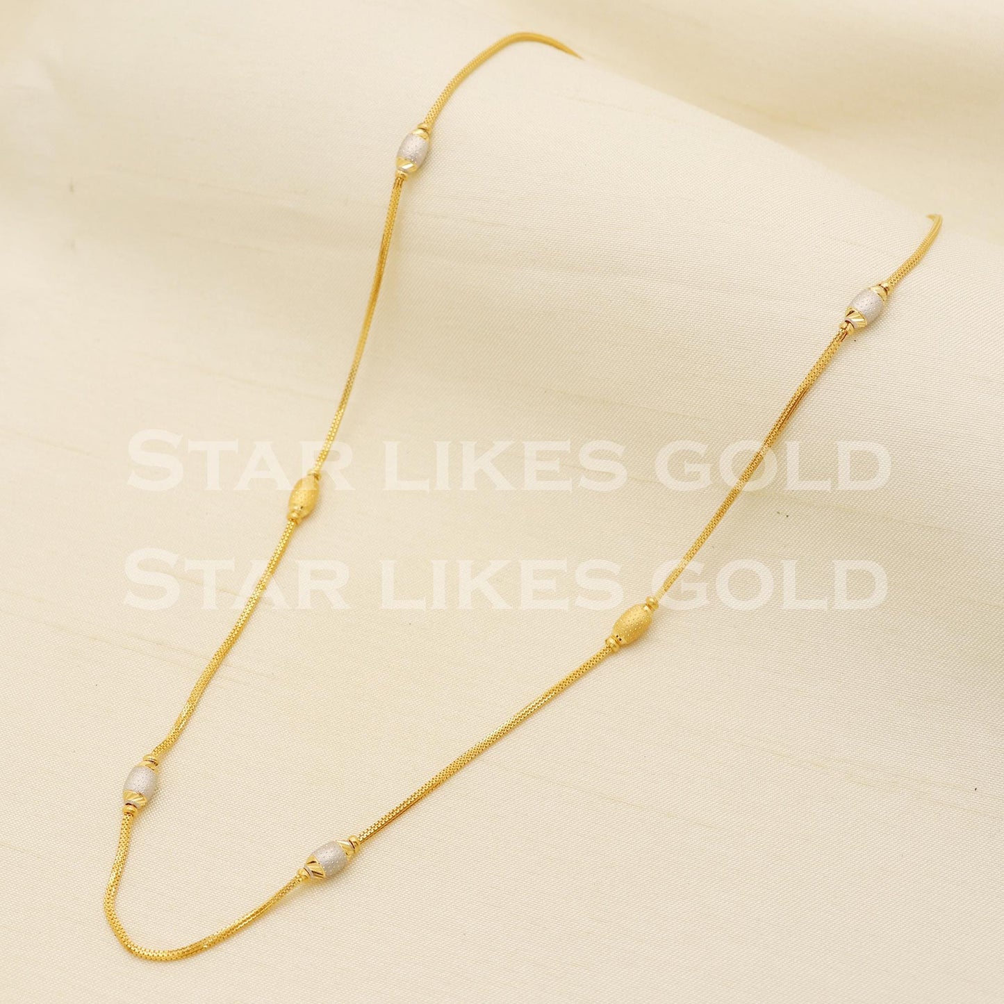 22k 22KT GOLD chain necklace Handmade fine Jewelry, PR1324