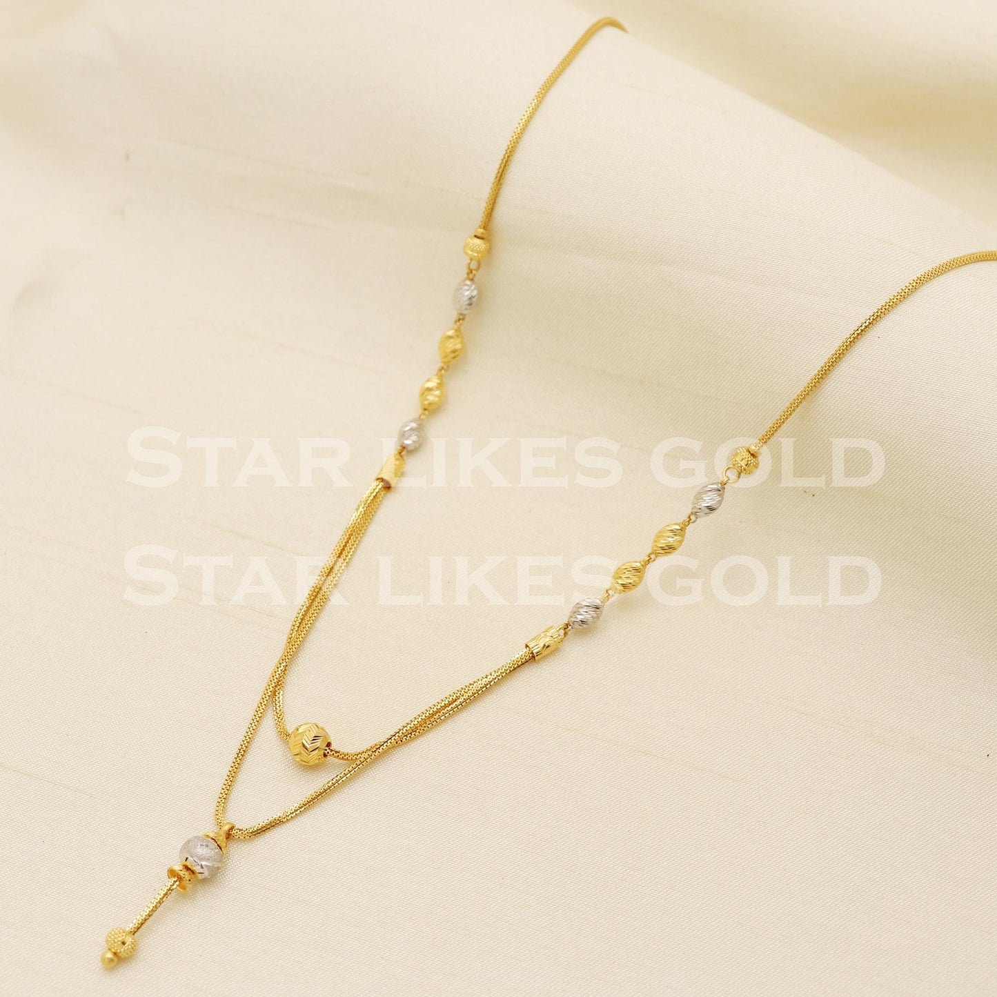 22k 22KT GOLD chain necklace Handmade fine Jewelry, PR1326