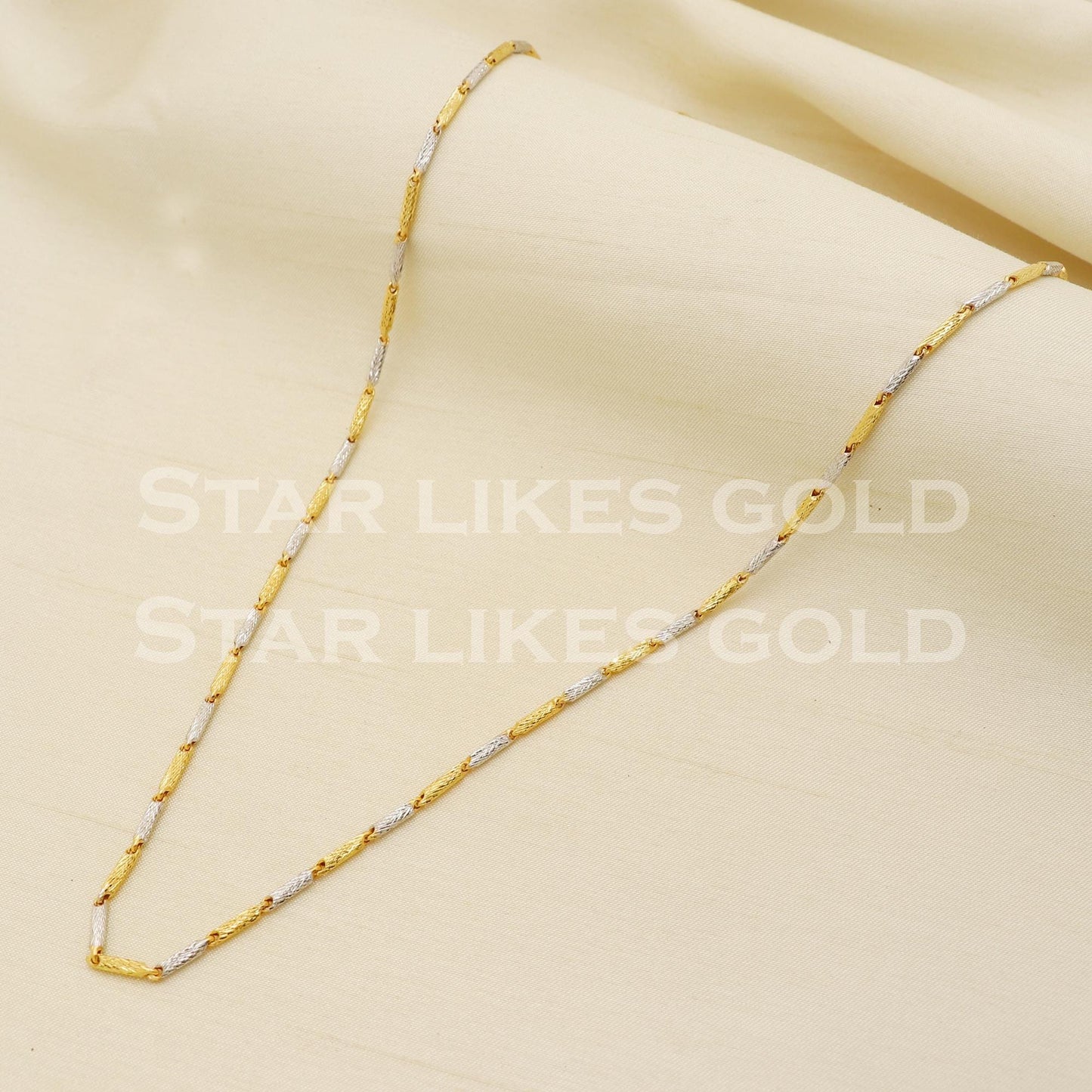 Beautiful 22k 22KT GOLD chain necklace Handmade fine Jewelry, PR1344
