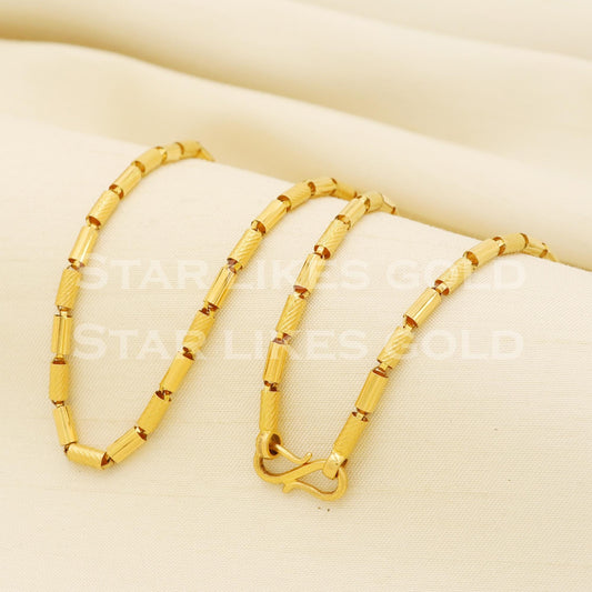 Beautiful 22k 22KT GOLD chain necklace Handmade fine Jewelry, PR1353