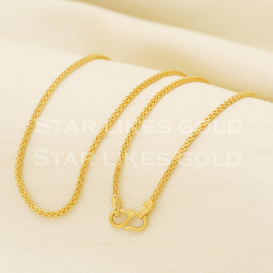22k 22KT GOLD chain necklace Handmade fine Jewelry, PR1361