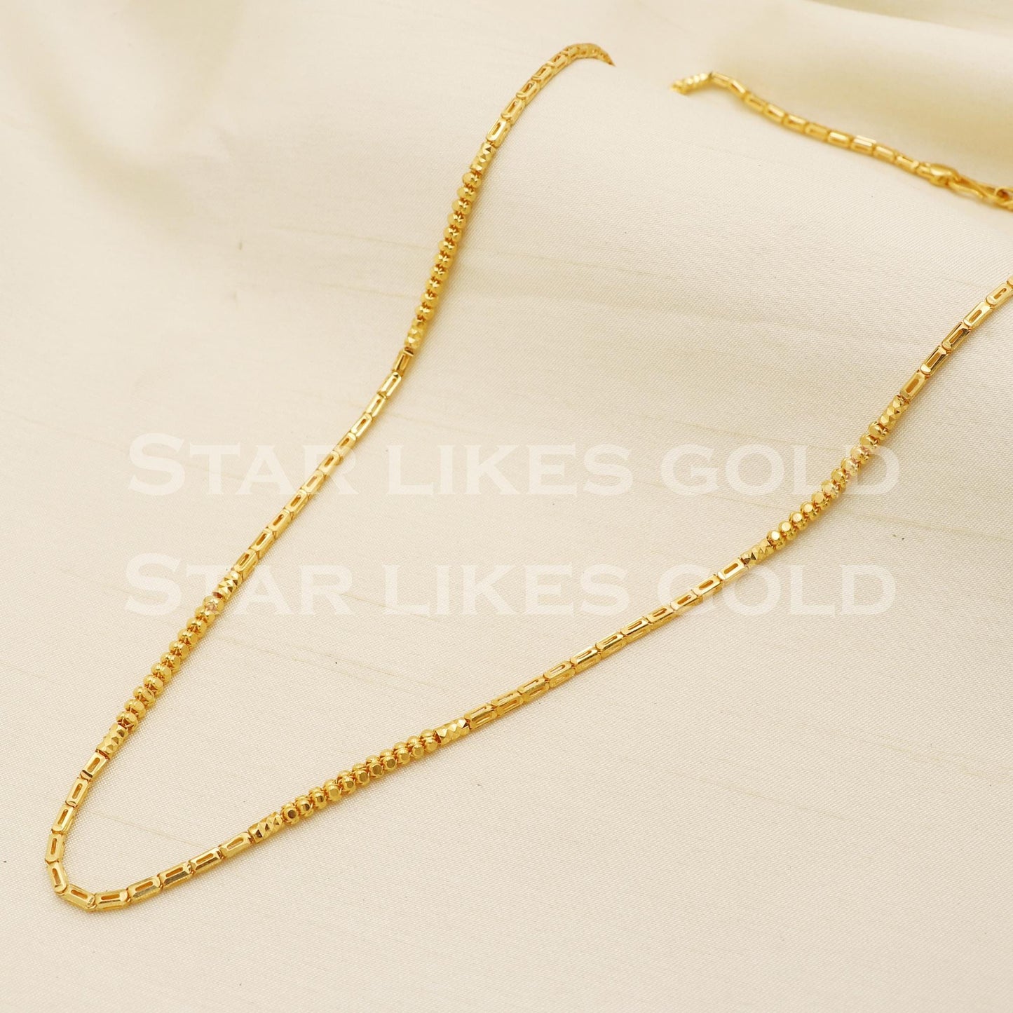 unisex 22k 22KT GOLD chain necklace Handmade fine link chain Jewelry, PR1368
