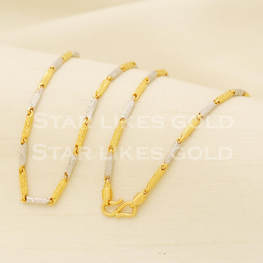22k 22KT GOLD White Yellow Gold chain necklace Handmade fine Jewelry, PR1379