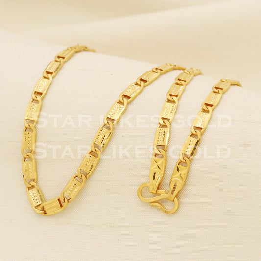 22k 22KT GOLD Yellow Gold chain necklace Handmade fine Jewelry, PR1380