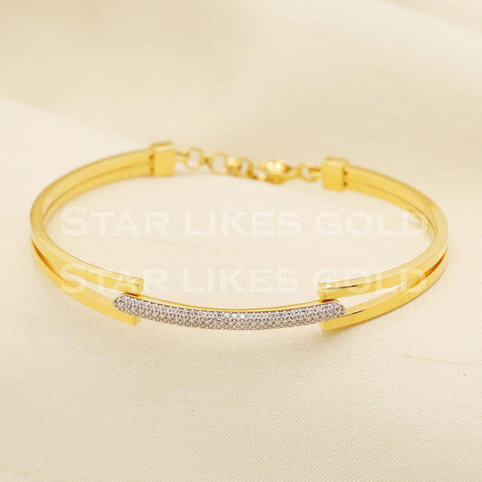 22K Gold Premium Daily Wear Bangle Bracelet, PR1394
