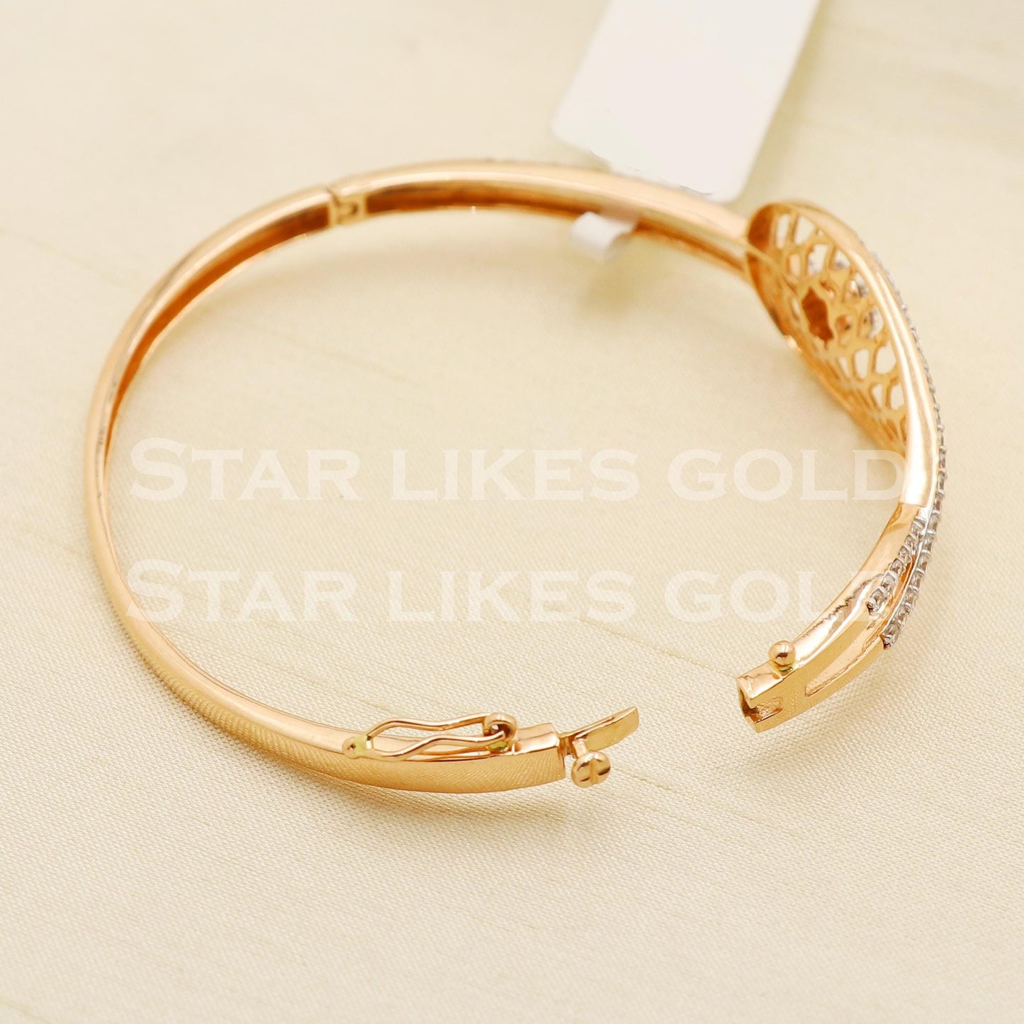 18 karat 18k gold bangle bracelet jewelry, PR1400