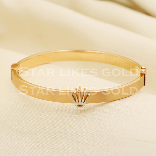 18 karat 18k gold bangle bracelet jewelry, PR1406